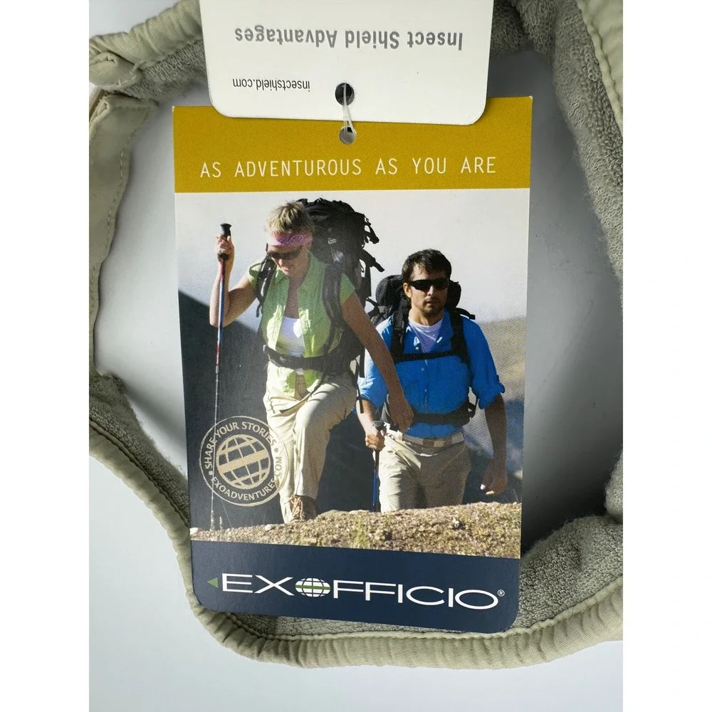 NWT ExOfficio Buzz Off Dryflylite Visor Unisex OS Bone Insect Shield Sun Guard